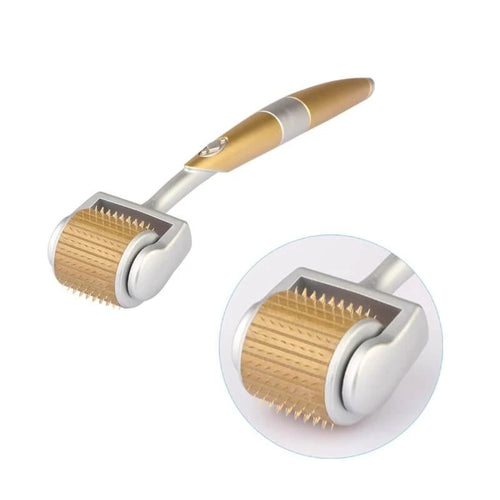 Dermaroller en titane pour microneedling du cuir chevelu